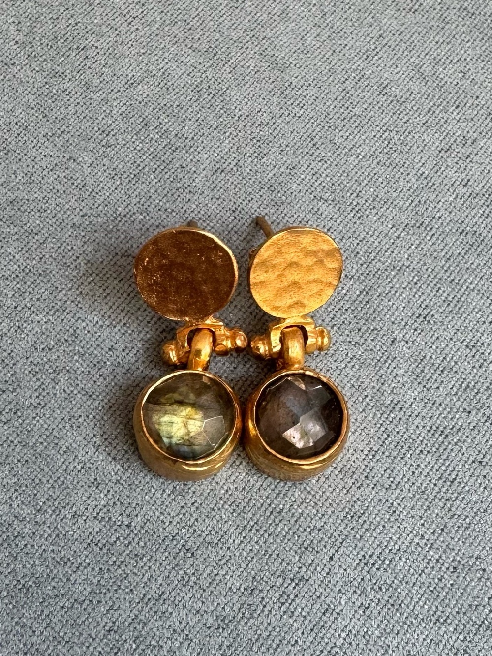 NEW Labradorite Drop Earrings - Gold plated